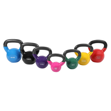 1441 Fitness Vinyl Kettlebell Set 4 KG to 16 KG (7 PCS Set )